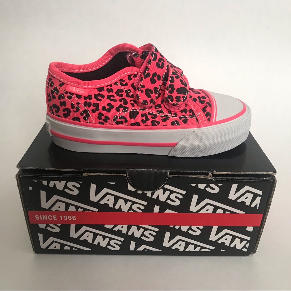 Vans Hot Pink Leopard Print Toddler Shoes